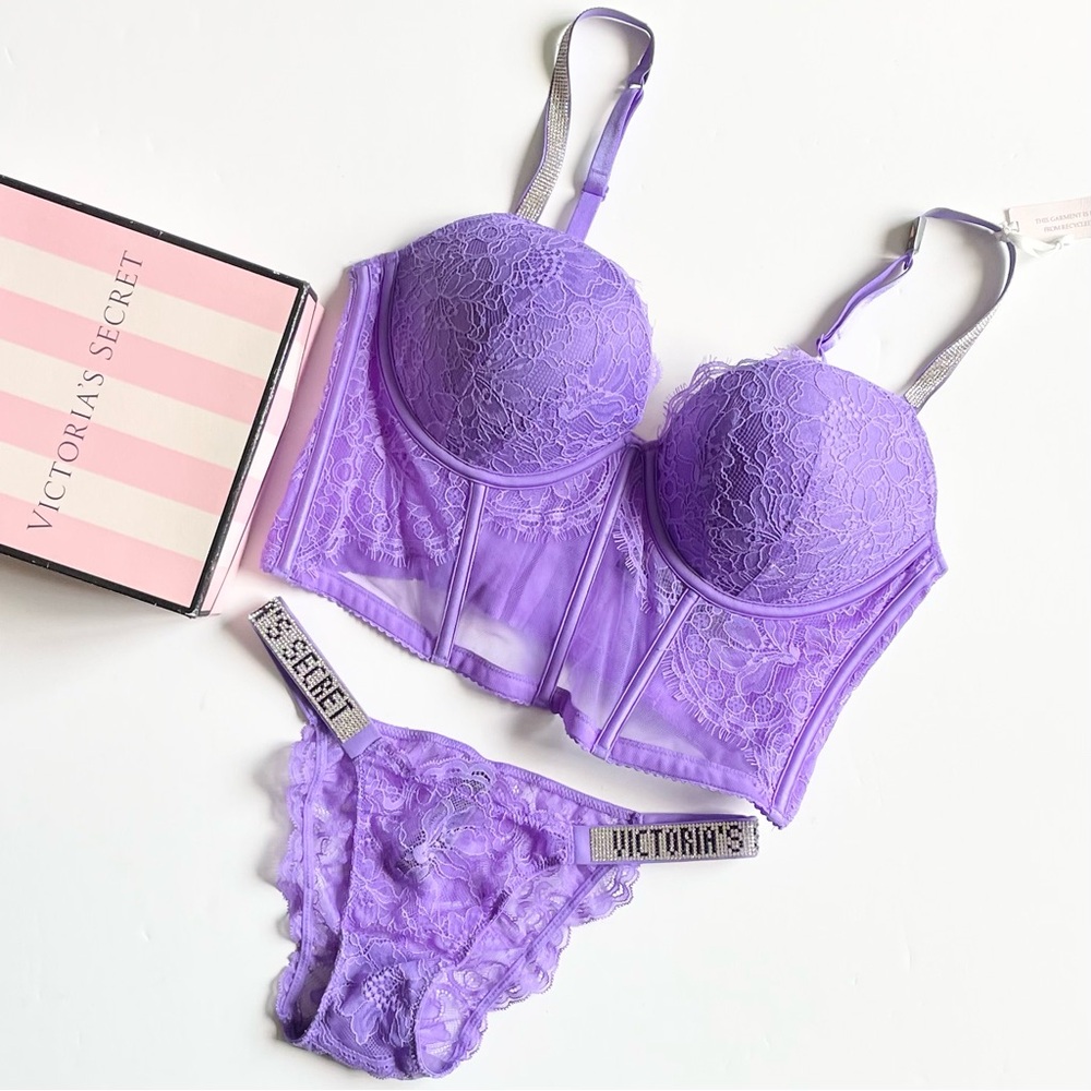 36C XS Victoria’s Secret purple lilac bra set